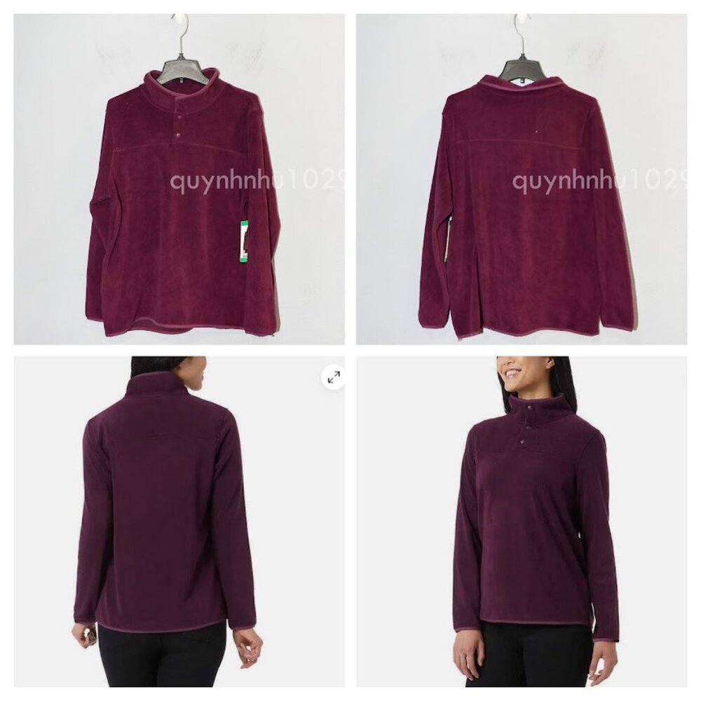 NWT 32 Degrees Ladies Snap Arctic Fleece Pullover